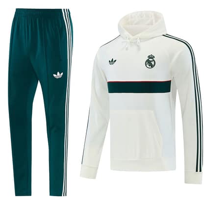Chándal Real Madrid 26/27 blanco roto · con capucha