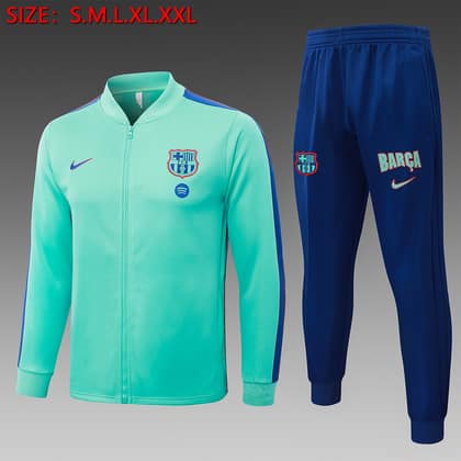 Chándal FC Barcelona 26/27 verde claro · cremallera entera