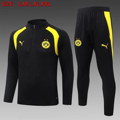 Chándal Borussia Dortmund 26/27 negro · media cremallera