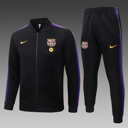 Chándal FC Barcelona 26/27 negro · cremallera entera
