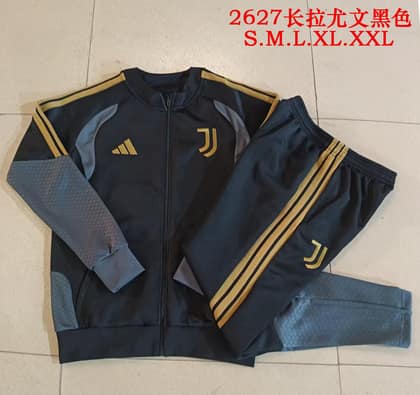 Chándal Juventus 26/27 negro y dorado · cremallera entera