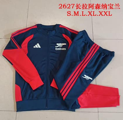 Chándal Arsenal 26/27 azul · cremallera entera (modelo 2)