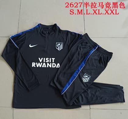 Chándal Atlético de Madrid 26/27 negro · media cremallera